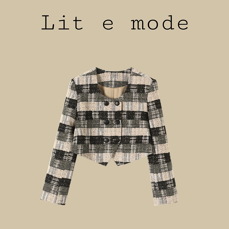 【3折断码 闭店福利】【时光穿梭机】高级小香气质外套短款上衣