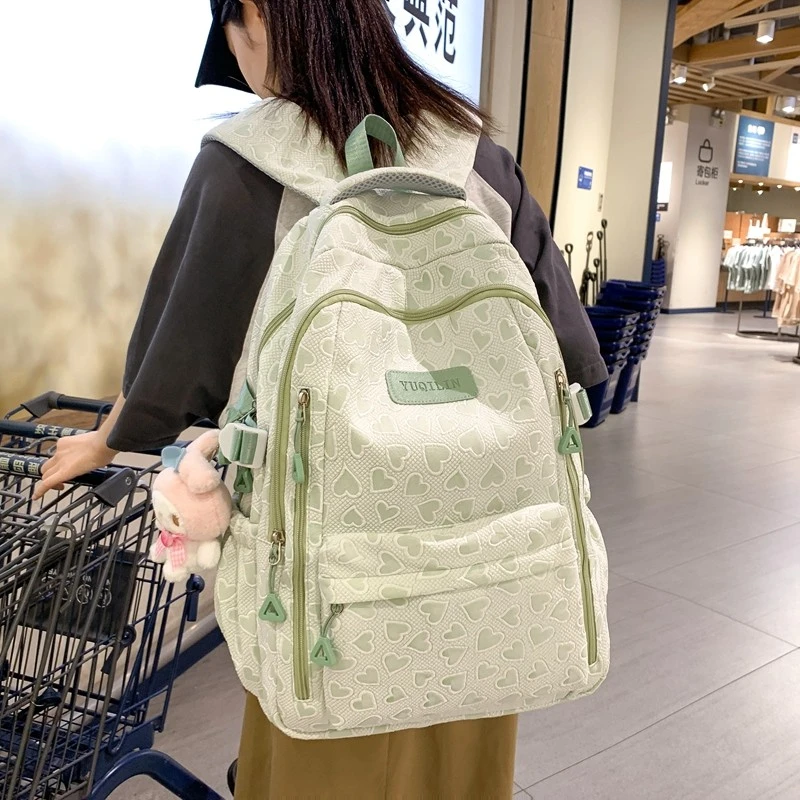 韩版ins印花双肩包女初中小学生大学生日系百搭森系书包少女背包
