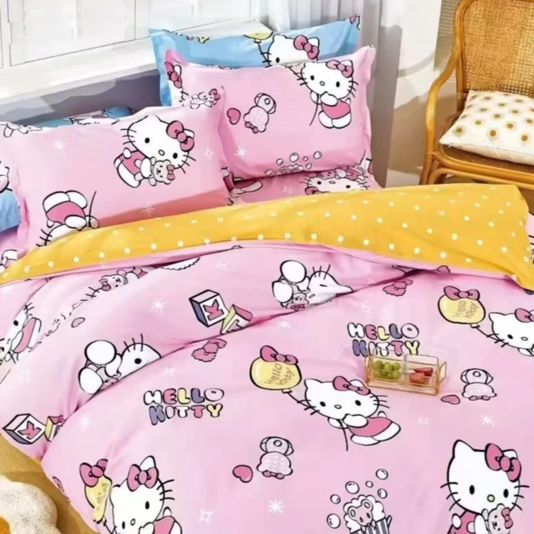 KT猫粉 床单2✖️2.3米 纯棉 高支高密斜纹棉