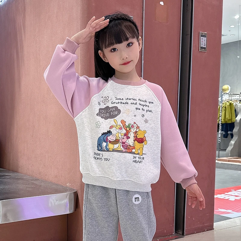 女童卫衣卡通小女孩洋气春秋儿童秋装休闲上衣长袖圆领中大童时尚