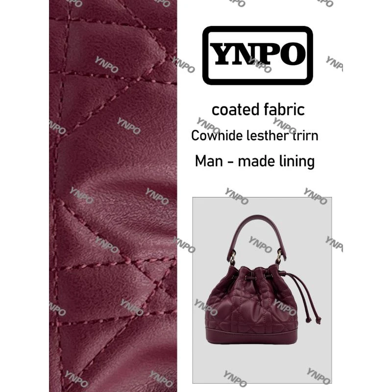 YNPO手工打造真皮女士包时尚新款0266-1甜甜2格桶红色