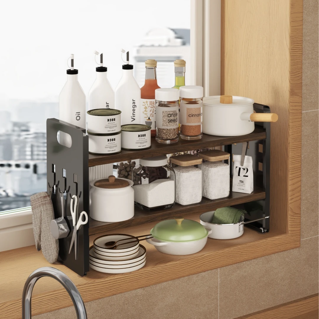 新款多层厨房置物架多功能调料置物架家用隔板