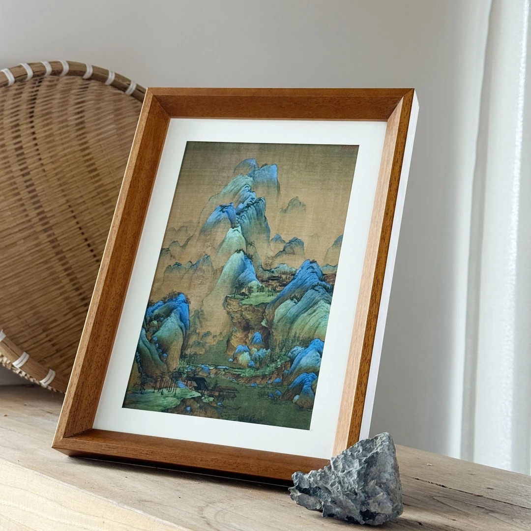 [千里江山图]中式轻奢高档入户玄关墙壁床头送朋友装饰画挂画摆件