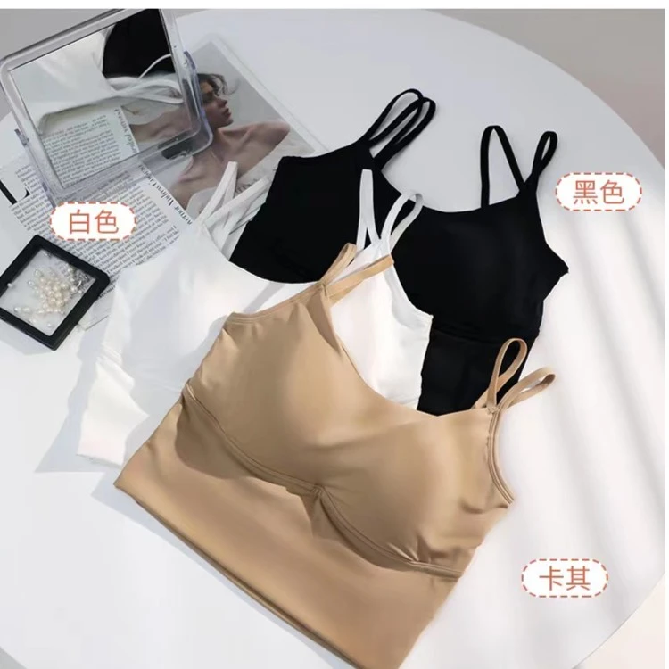 【女王托】聚拢薄款锦纶3368#/.精选乳胶固定杯凉感冰丝美背吊带