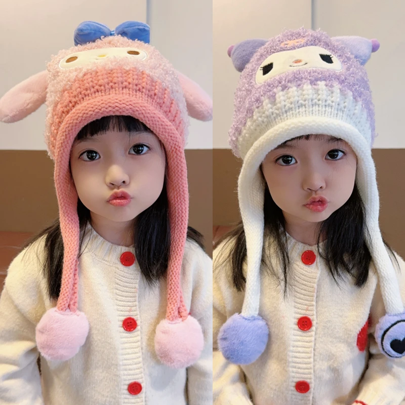 儿童冬季帽子围脖一体帽两件套可爱毛绒男女童宝宝保暖护耳厚