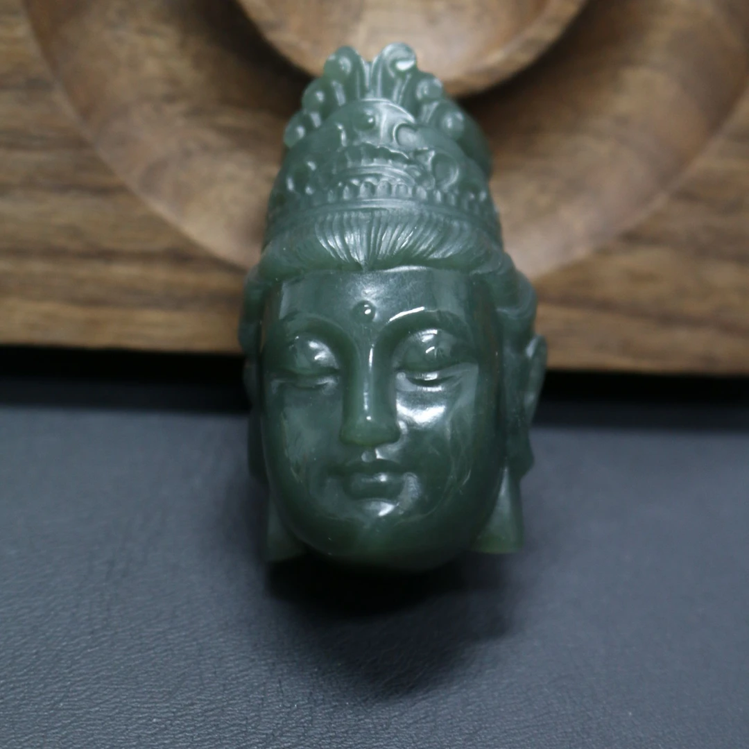 【妯娌严选珠宝】和田玉观音挂件，观音看天下 50*29