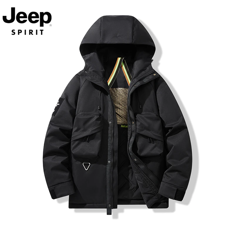JEEPSPIRIT吉普加厚发热冬季棉衣秋冬防水防风运动户外外套男