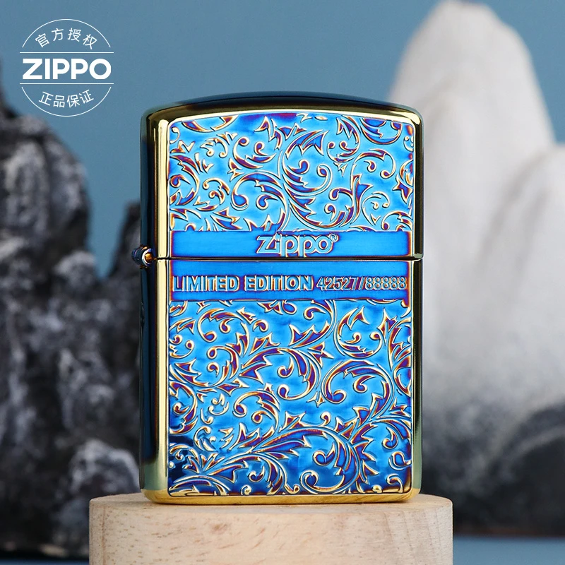 ZIPPO/之宝打火机官版五面熏铜烧金唐草限量盔甲双面雕刻TC9901XJ