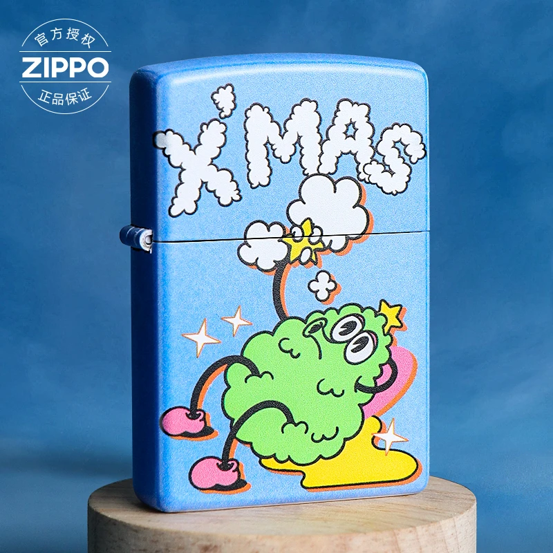 ZIPPO打火机原装正品 幸运圣诞树  彩印网红可爱防风ins TC9901CY