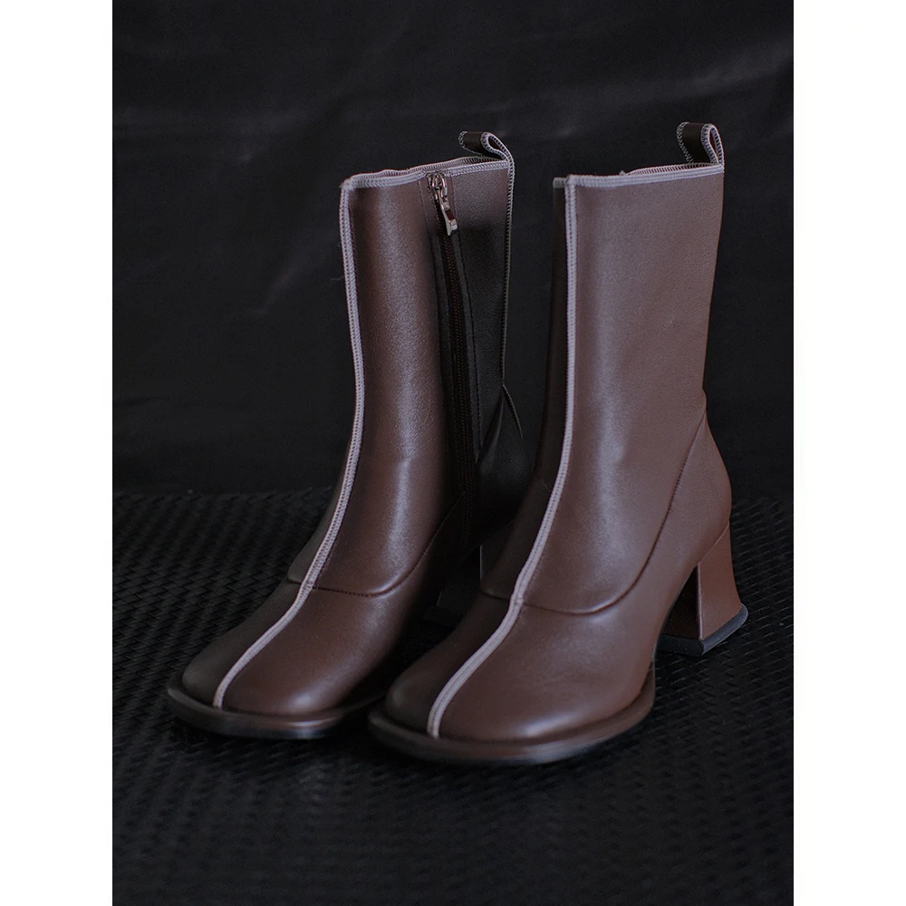 WANTS-LAB 秋冬时尚设计师风格厚底骑士女士短靴时装靴WL20750133