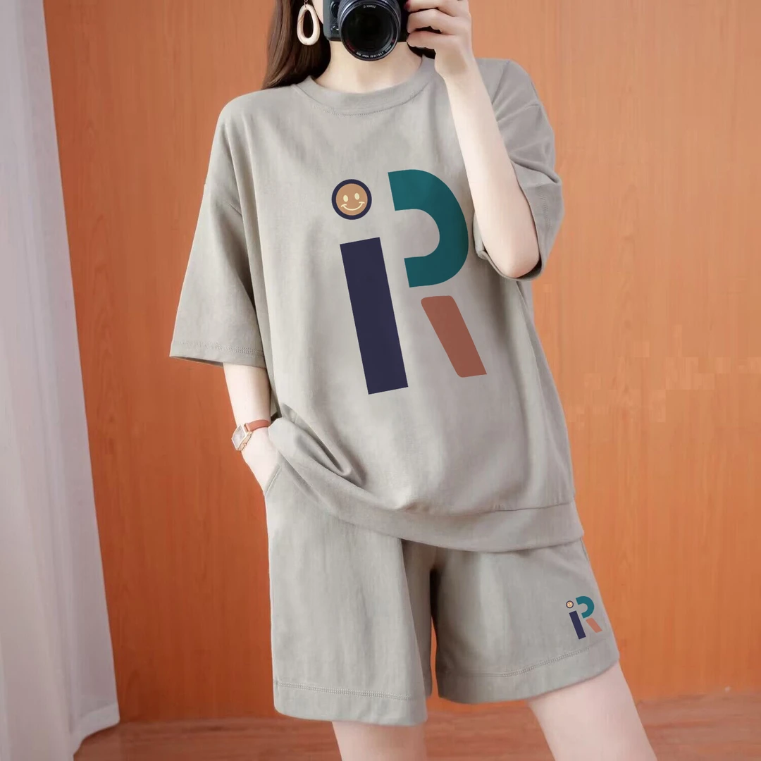 【赠运费险】运动套装纯棉休闲百搭夏季短裤宽松潮韩版大码显瘦时尚