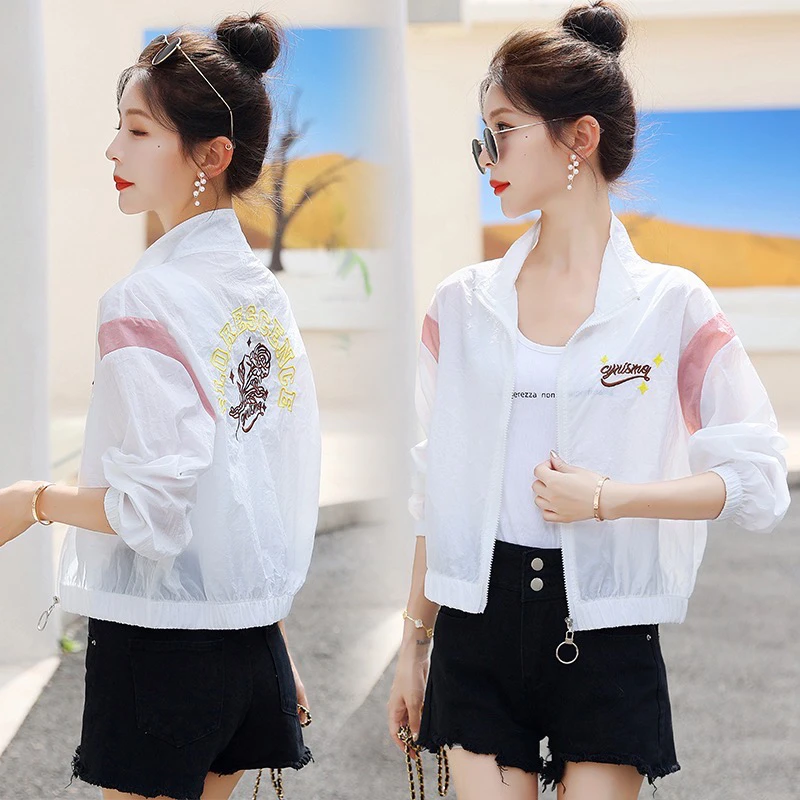 防晒衣女外穿新款夏季短款小个子透气轻薄外套时尚防晒服
