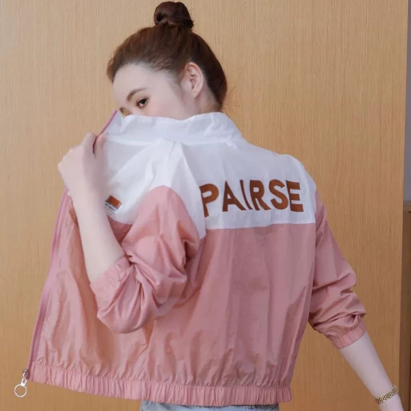 新款短款防晒衣女外穿夏季轻薄款气质开衫外套夏天印花防晒服