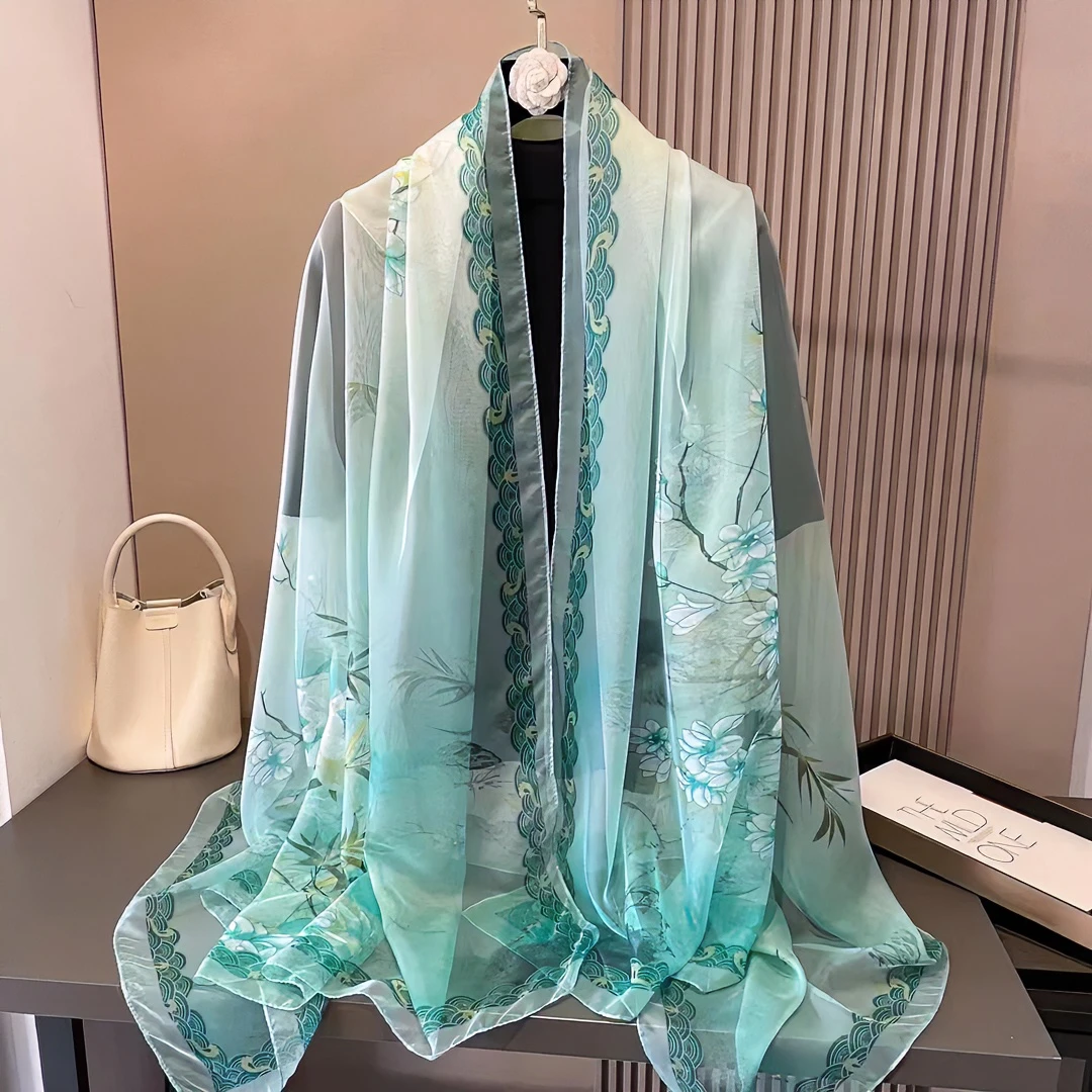 【亭亭玉立】130*180云朵纱透气百搭优雅时尚高端长巾丝巾