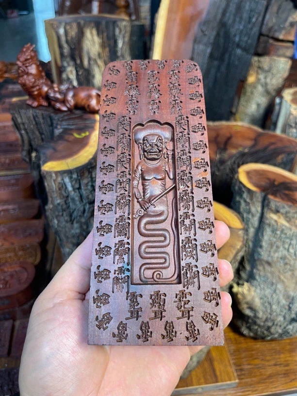 雷击木枣木   木雕刻令牌钦安殿同款标准款摆件