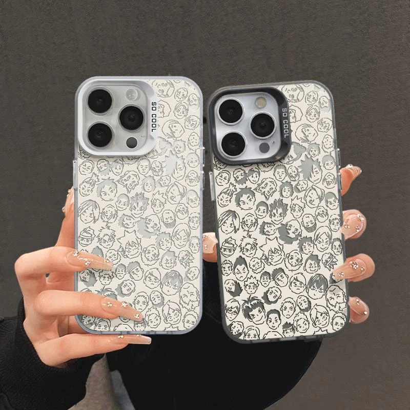 满屏排球少年适用华为oppo荣耀vivo小米苹果13手机壳14镭射15硬11