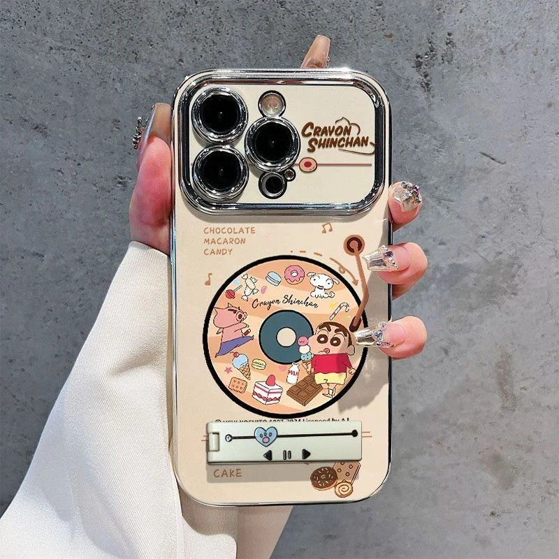 音乐小新适用苹果14手机壳iPhone15支架13promax全包11防摔12软壳