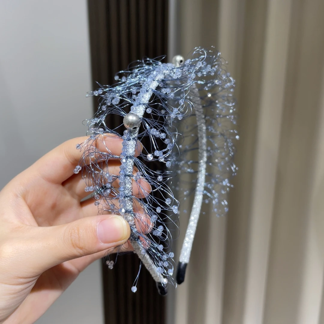 孤品漏  手工编织晶石气质发箍