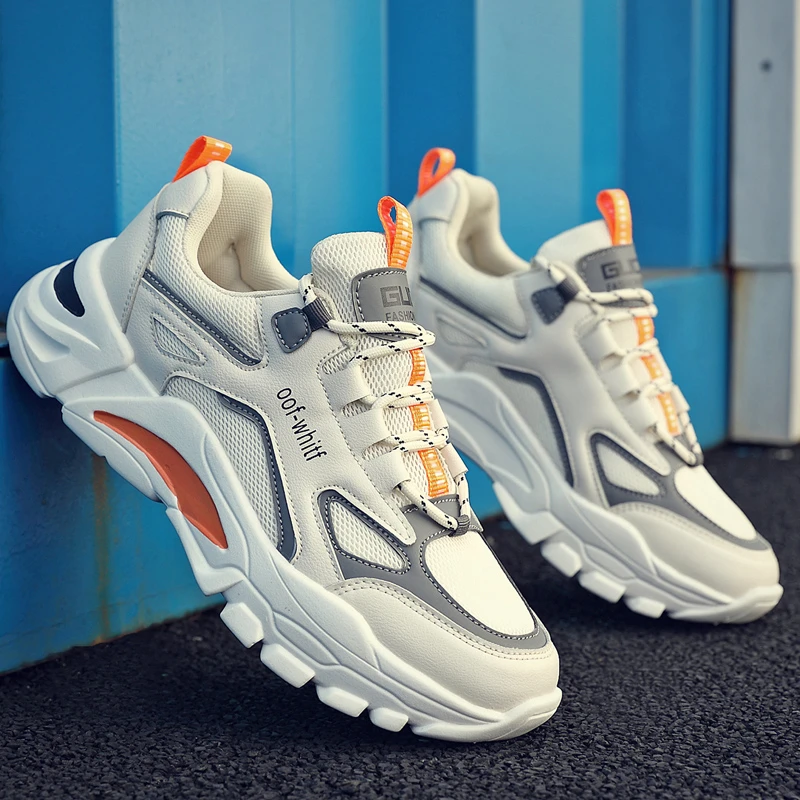 男鞋夏季透气网面运动跑步鞋男款潮流百搭学生休闲防臭老爹鞋潮鞋