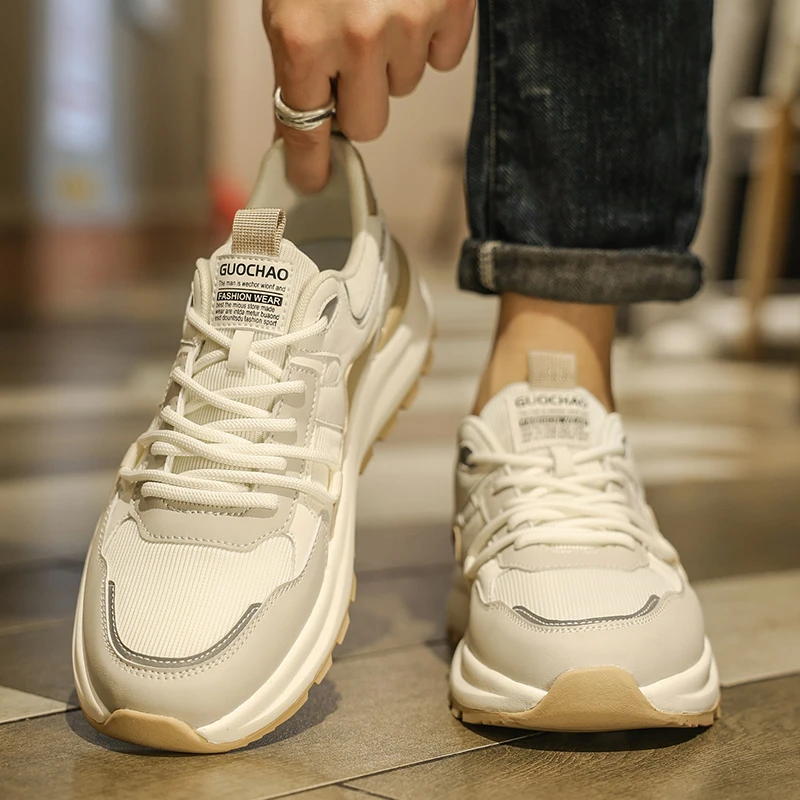 鞋子男生男款新款春季2025男士男鞋厚底透气老爹鞋板鞋国潮阿甘鞋