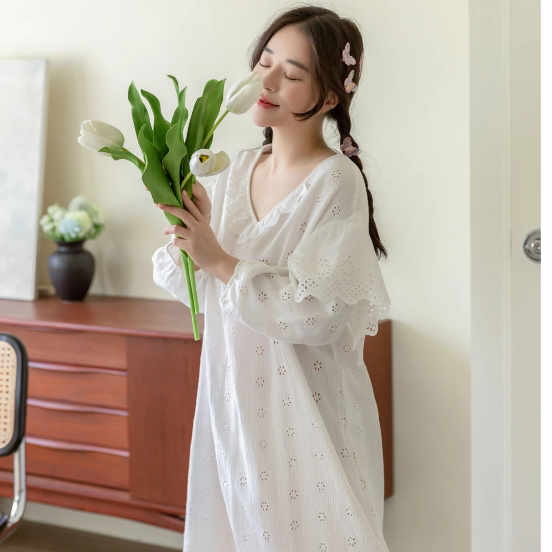 【厂家专属】YQ【泡泡纱】家居服睡裙Q2379