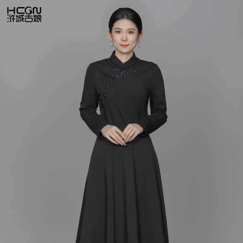 【棉质】中式简约百搭气质精致刺绣盘扣内搭春香中式上衣ACL181052