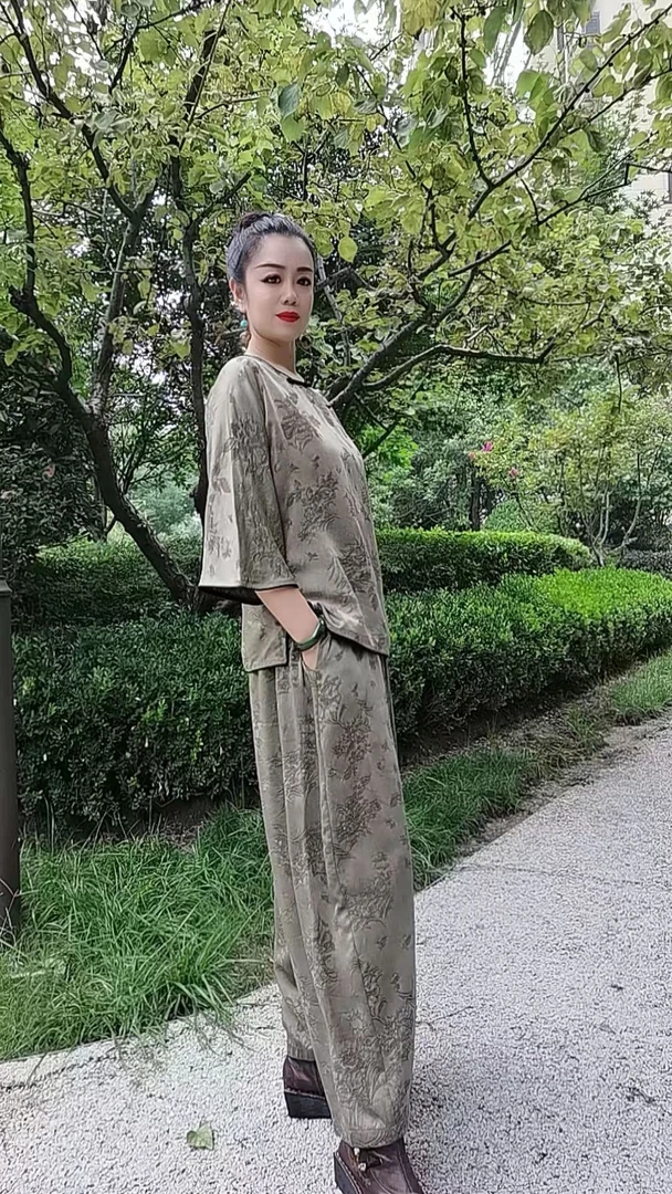 缎味原创-墨池休闲裤