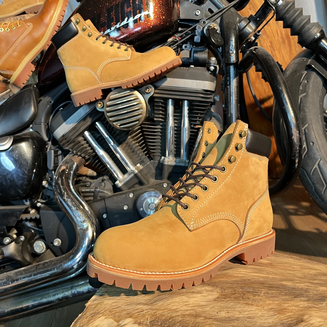 瑶笛严选高端固特异工艺工装靴大黄靴美式复古男鞋潮鞋LZ0032