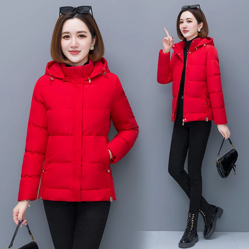 啄木鸟棉服短款冬季2023年新款时尚加绒加厚防寒保暖棉袄外套女士