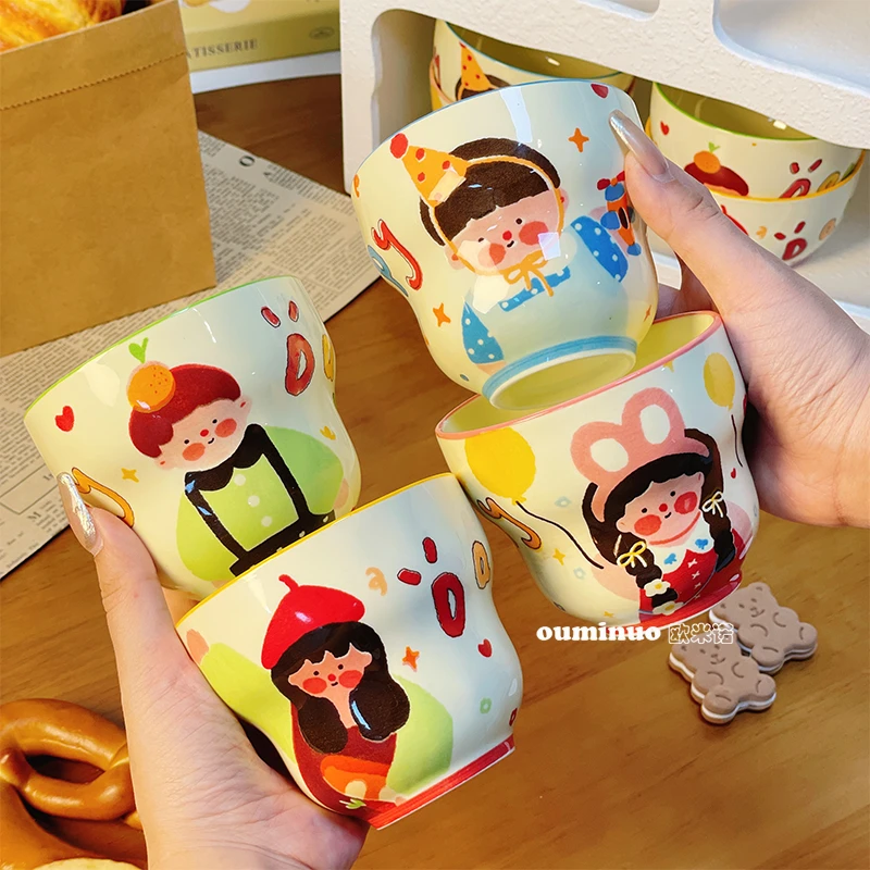 【家有儿女葫芦杯】4英寸可爱家用学生大容量水杯创意陶瓷釉下彩