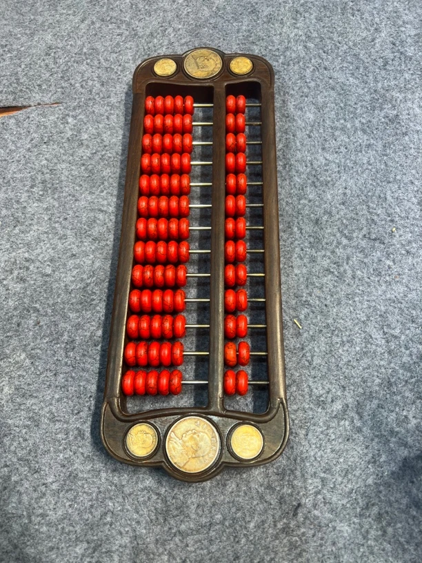 紫檀檀木算盘 尺寸40*15