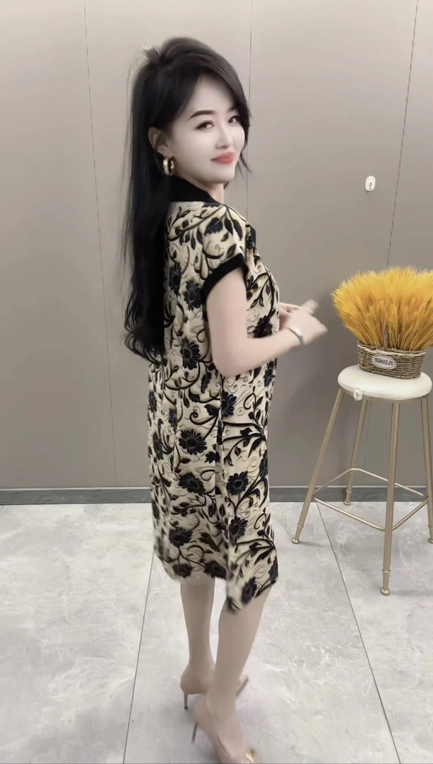 碎花时尚气质女装连衣裙888