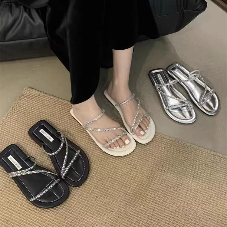 法式晚风拖鞋女夏季新款配裙子仙女风凉拖鞋A51