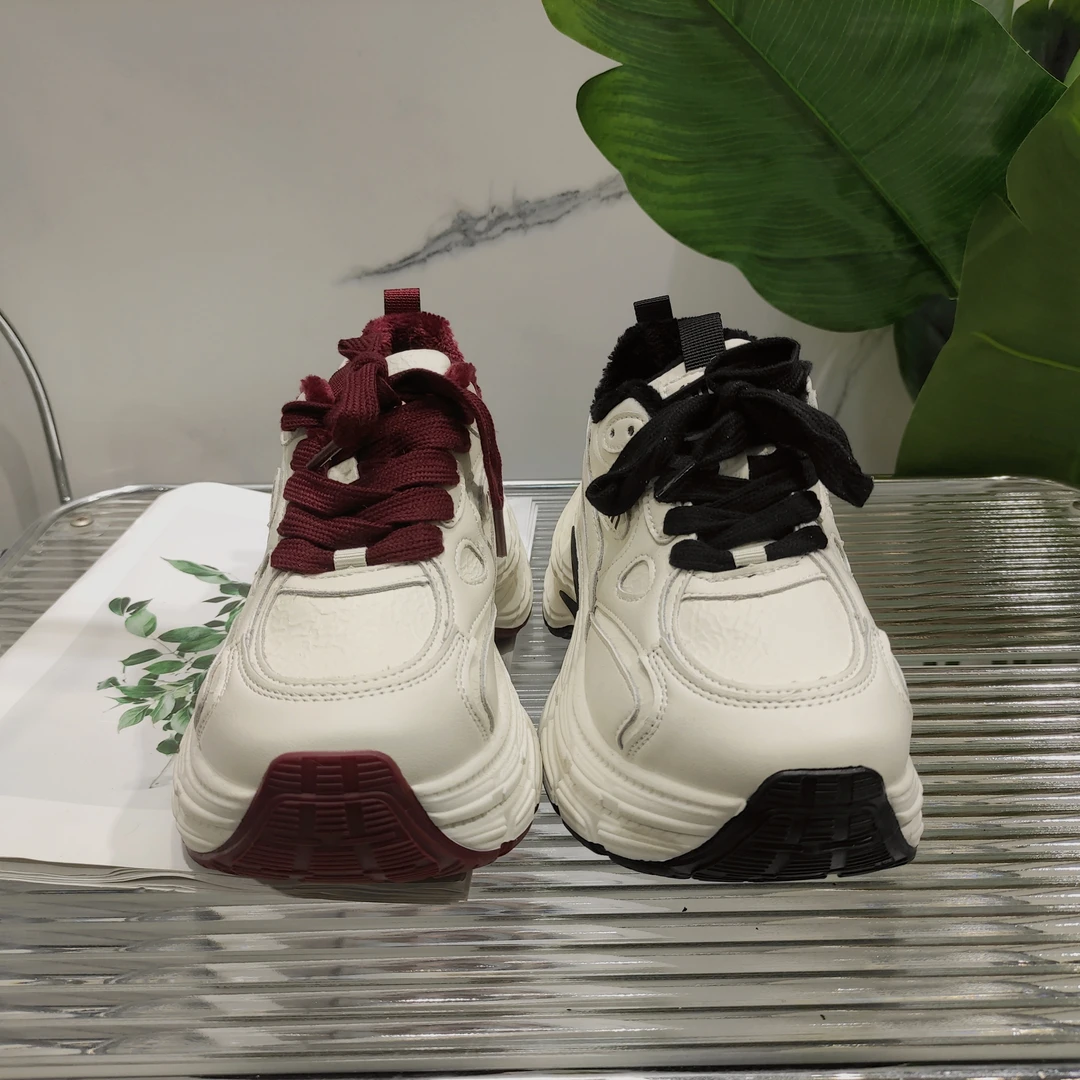 潮牌欧货新款厚底增高小个子运动休闲加绒老爹鞋M16-1