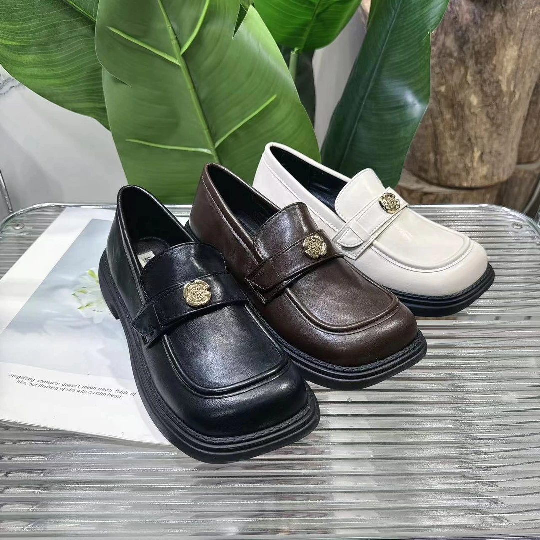 时尚夏款小皮鞋英伦风软底舒适百搭款乐福单鞋1211-3