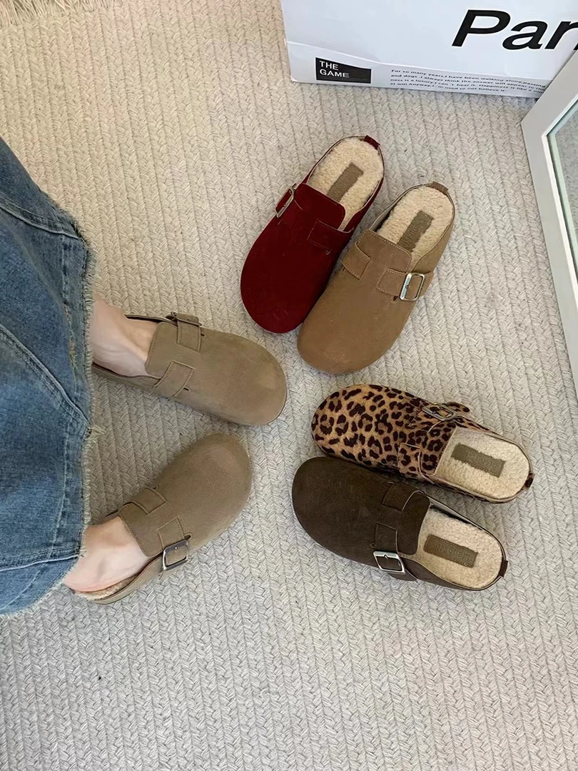 秋冬法式拖鞋女新款配裙子仙女风毛毛拖鞋8002（脚宽胖拍大一码）