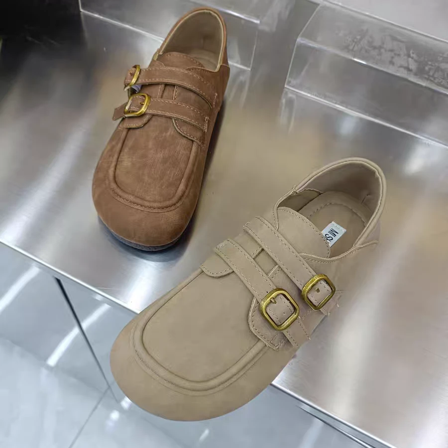 春季新款勃肯鞋超软一脚蹬高复古豆豆单鞋168-8