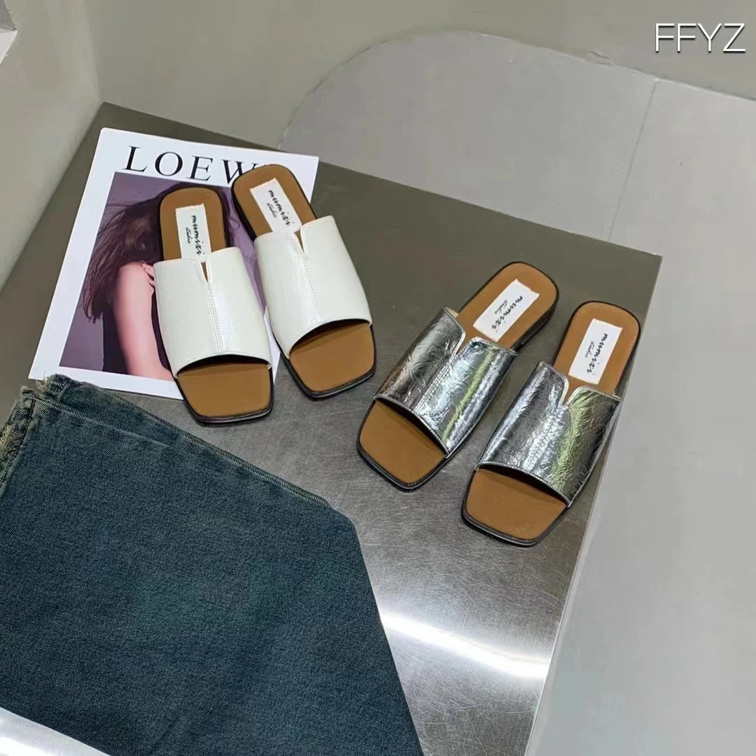 法式晚风拖鞋女夏季新款配裙子仙女风凉拖复古穆勒鞋拖鞋A650-1