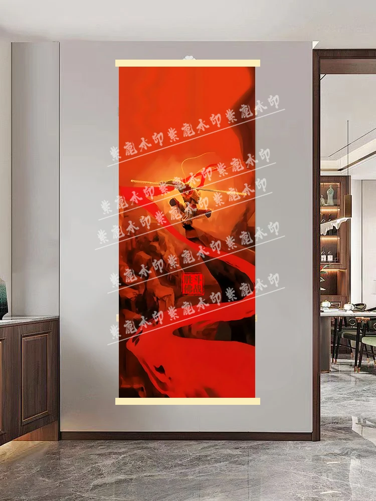 【576斗战胜佛】60x150cm现代简约布艺装饰画家居店面办公室装饰画