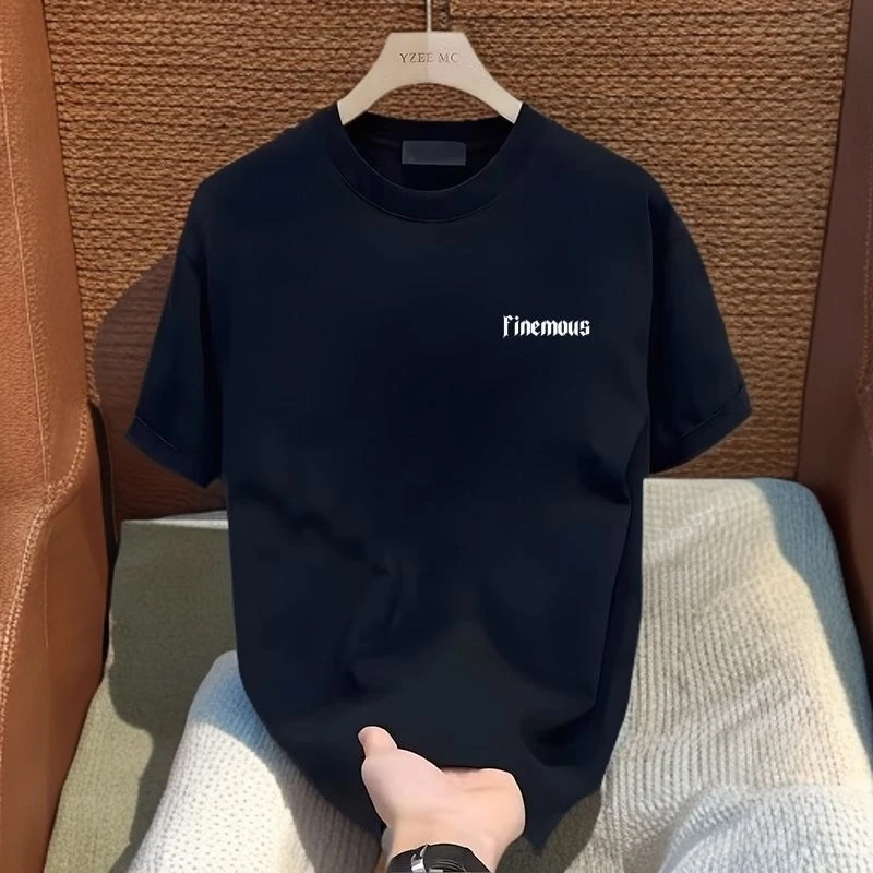 新款2025Tt恤美式纯棉爆款短袖半袖百搭宽松男士上衣休闲夏季体恤