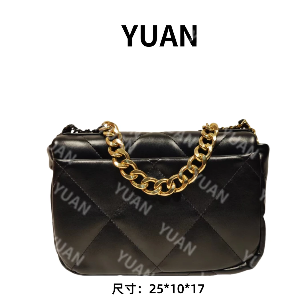 【YUAN】AYF—33826—黑色潮流时尚女包简约包包