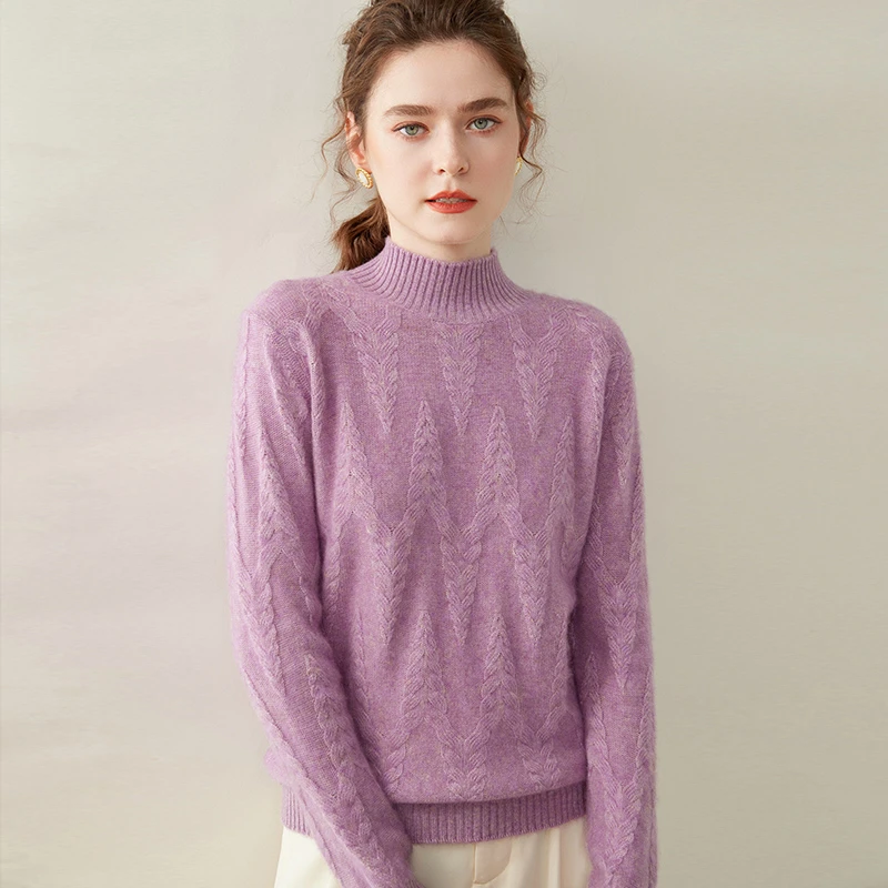 Z半高领羊绒衫女羊绒秋冬款时尚百搭加厚打底打底羊绒衫