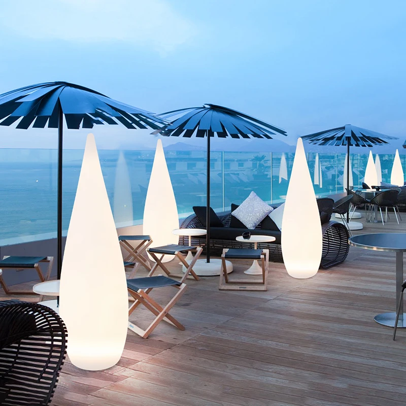 户外水滴灯花园落地灯太阳能庭院灯草坪酒店阳台景观防水立式台灯