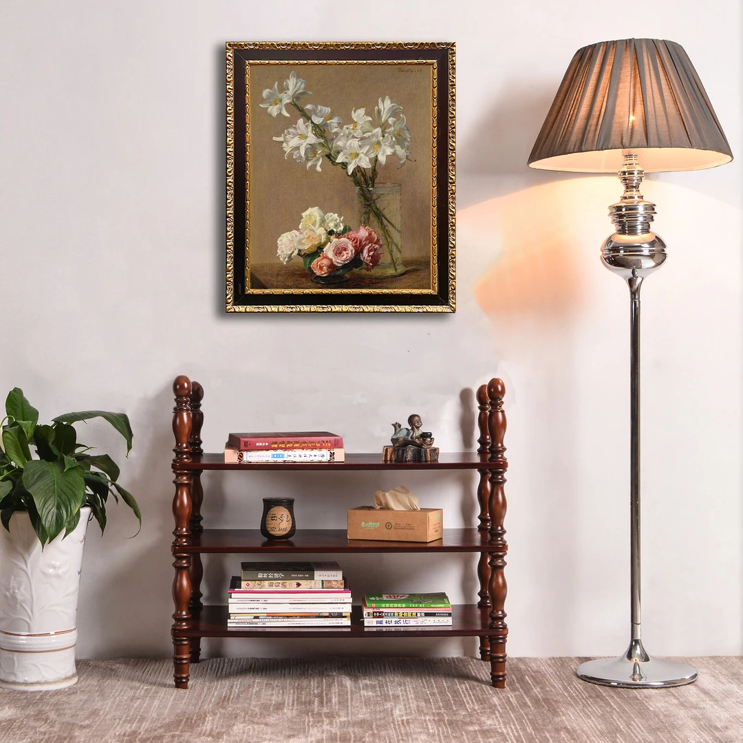 复古实木挂画美式法式客厅玄关沙发背景墙卧室餐厅创意艺术装饰画