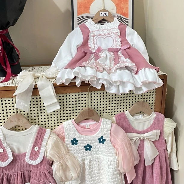 女童韩系连衣裙系列偏小身高加10