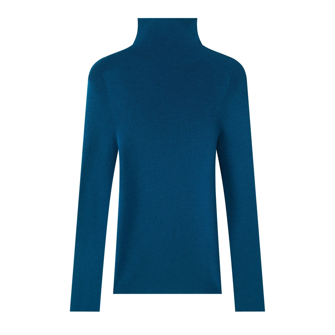 【扬子纱可机洗】高领超细100%绵羊毛无缝一体针织修身打底MS88068