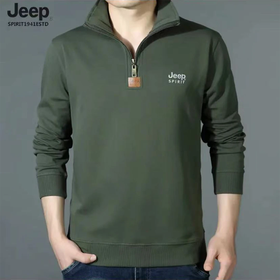 JEEPspirit吉普秋季卫衣男士潮牌休闲宽松立领上衣服饰春秋款长袖