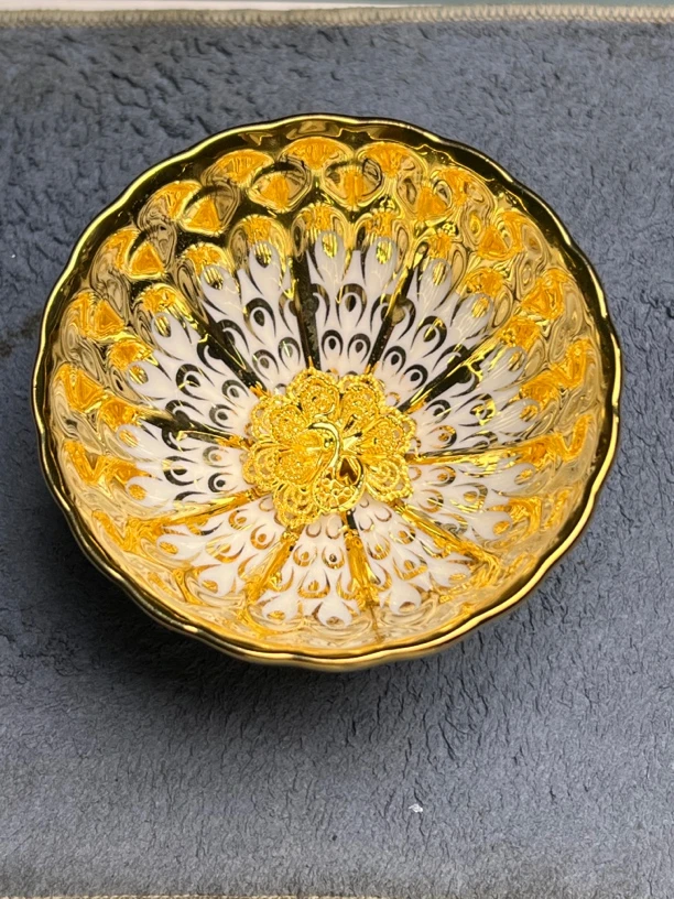 金孔雀 茶杯 主人杯手工茶具