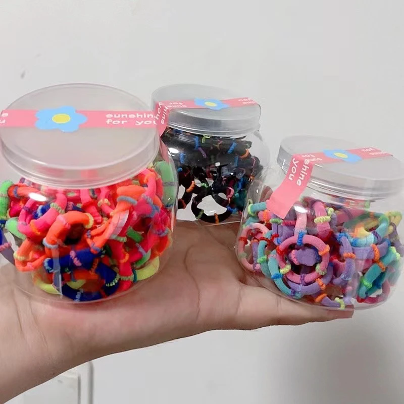 秋冬新款儿童皮筋3桶装080