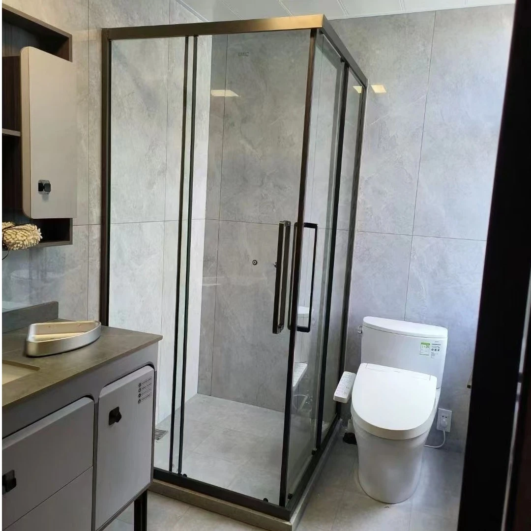 浴室不锈钢方形对角移门淋浴房厂家直销全国送货加安装广东佛山